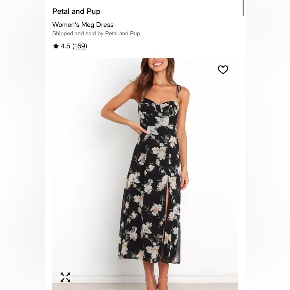 Petal & Pup Black Floral Maxi Dress